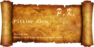 Pittler Kira névjegykártya